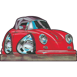 Autocollant 091-Porsche-356