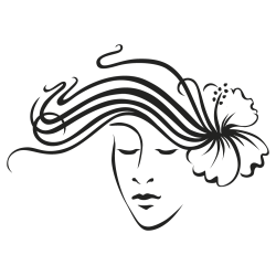 sticker femme hibiscus