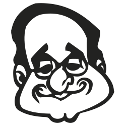 Stickers caricature Hollande