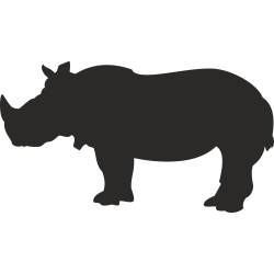 Sticker Rhinocéros