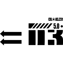 Sticker Ds3 D3 Logo Gauche