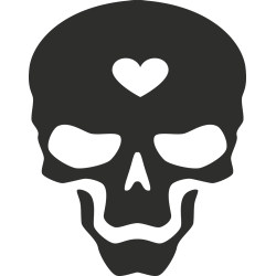 Sticker Skull Heart