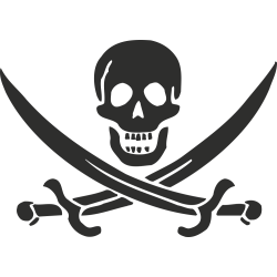 Sticker Skull Pirate