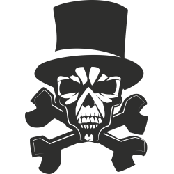 Sticker Skull Chapeau