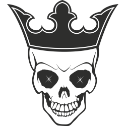 Sticker Skull Crown