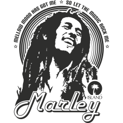 Sticker Bob Marley Mellow Mood