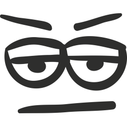 Sticker Smiley Contrarié