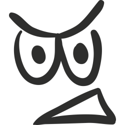 Sticker Smiley Colère