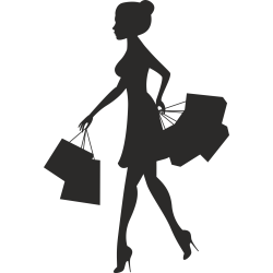 Sticker Femme Shopping