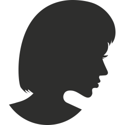 Sticker Femme Visage Silhouette