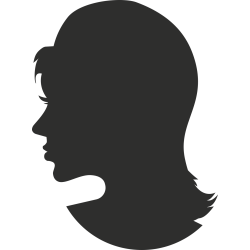 Sticker Femme Visage Silhouette 2