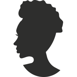 Sticker Femme Visage Silhouette 3