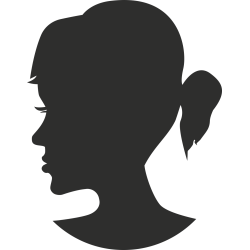 Sticker Femme Visage Silhouette 6