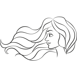 Sticker Femme Visage