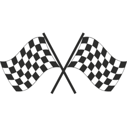 Sticker Racing Drapeau