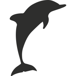 Sticker Dauphin Silhouette 1