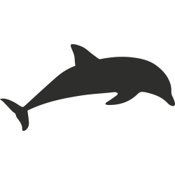 Sticker Dauphin Silhouette 2