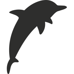 Sticker Dauphin Silhouette 3