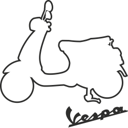 Sticker Vespa Silhouette