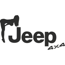 Sticker Jeep 4x4 Femme Sexy