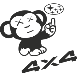 Sticker Subaru Jdm Monkey