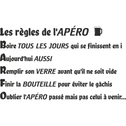 Sticker Les Règles De L'apéro