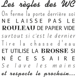 Sticker Les Règles Wc