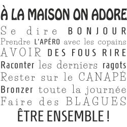 Sticker Les Règles Maison