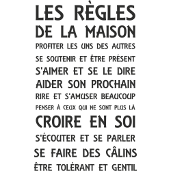 Sticker Les Règles De La Maison 2