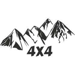 Sticker Montagne 4x4