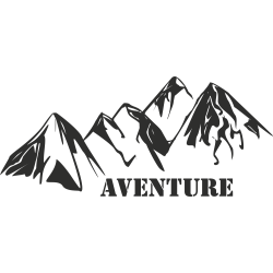 Sticker Montagne Aventure