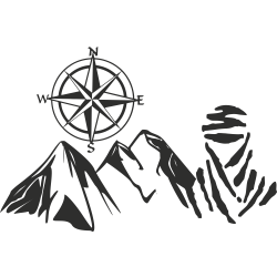 Sticker Montagne Touareg Boussole