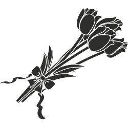 Sticker Bouquet De Tulipes
