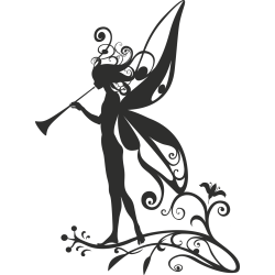 Sticker Mural Fée Trompette