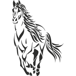 Sticker Cheval Course 1
