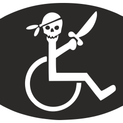 Sticker Handicapé Pirate