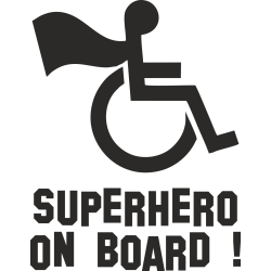 Sticker Handicapé Superhero