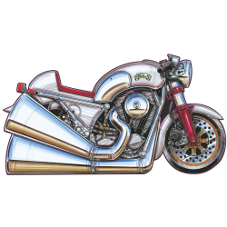 Autocollant 1458-Harley-Egli