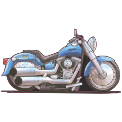 Autocollant 1577-Harley-Fat-Boy