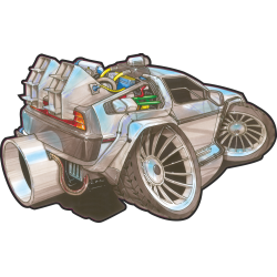 Autocollant 1617-retour vers le futur