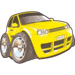 Autocollant 1627-Golf MK5 Euro Style