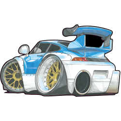 Autocollant 1749-Porsche-GT-Racer