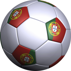 Sticker ballon foot portugal