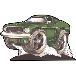Autocollant 2083-Mustang GT Bullitt