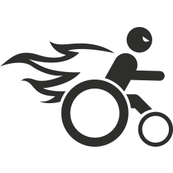 Sticker Handicapé Flammes