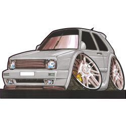 Autocollant 2463-Golf MKII GTi
