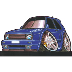 Autocollant 259-Golf MK2 Gti