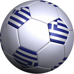 Sticker ballon foot grece
