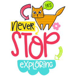 Autocollant Never Stop Exploring