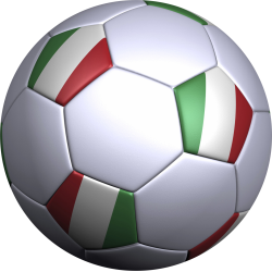 Sticker ballon foot italie